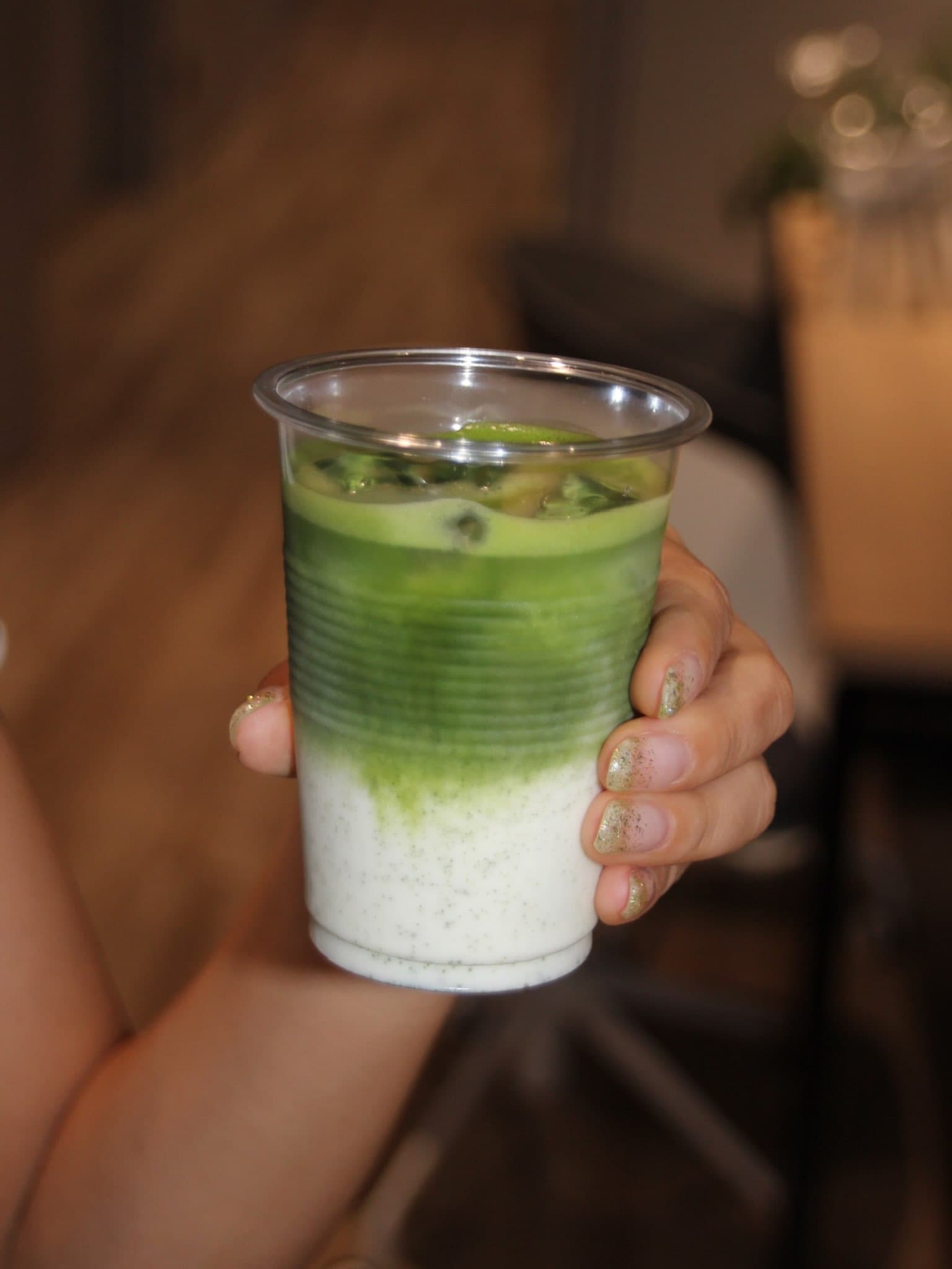A beautiful blend of matcha and milk