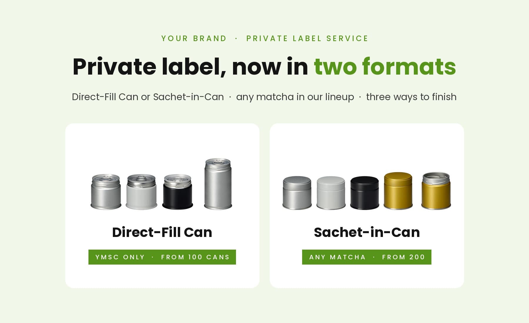 RIKYU Private Label, Expanded: Two Formats, Any Matcha, Three Ways to Finish