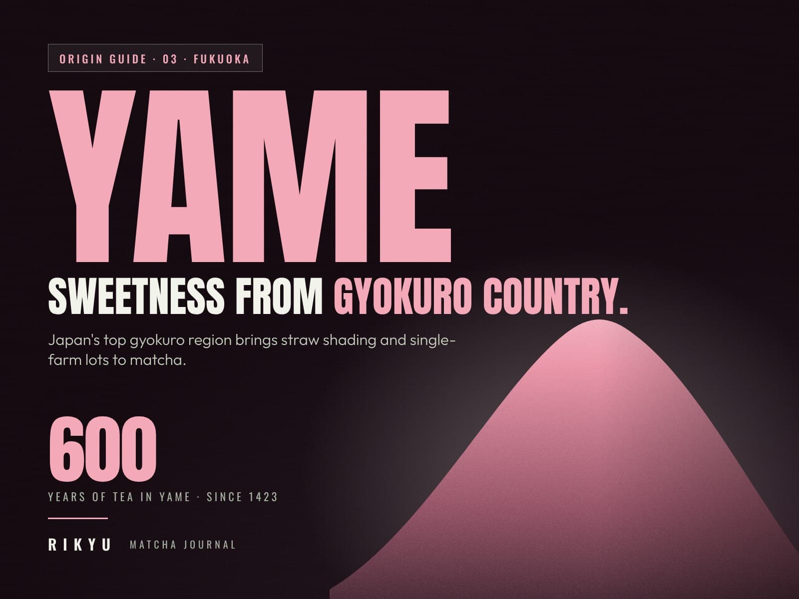 Yame Matcha: Sweetness from Japan's Gyokuro Country